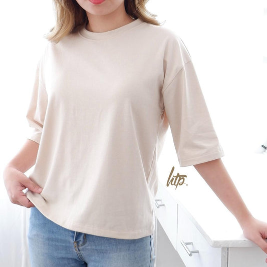 HTP 3/4 Boxy Cotton Tee for Women