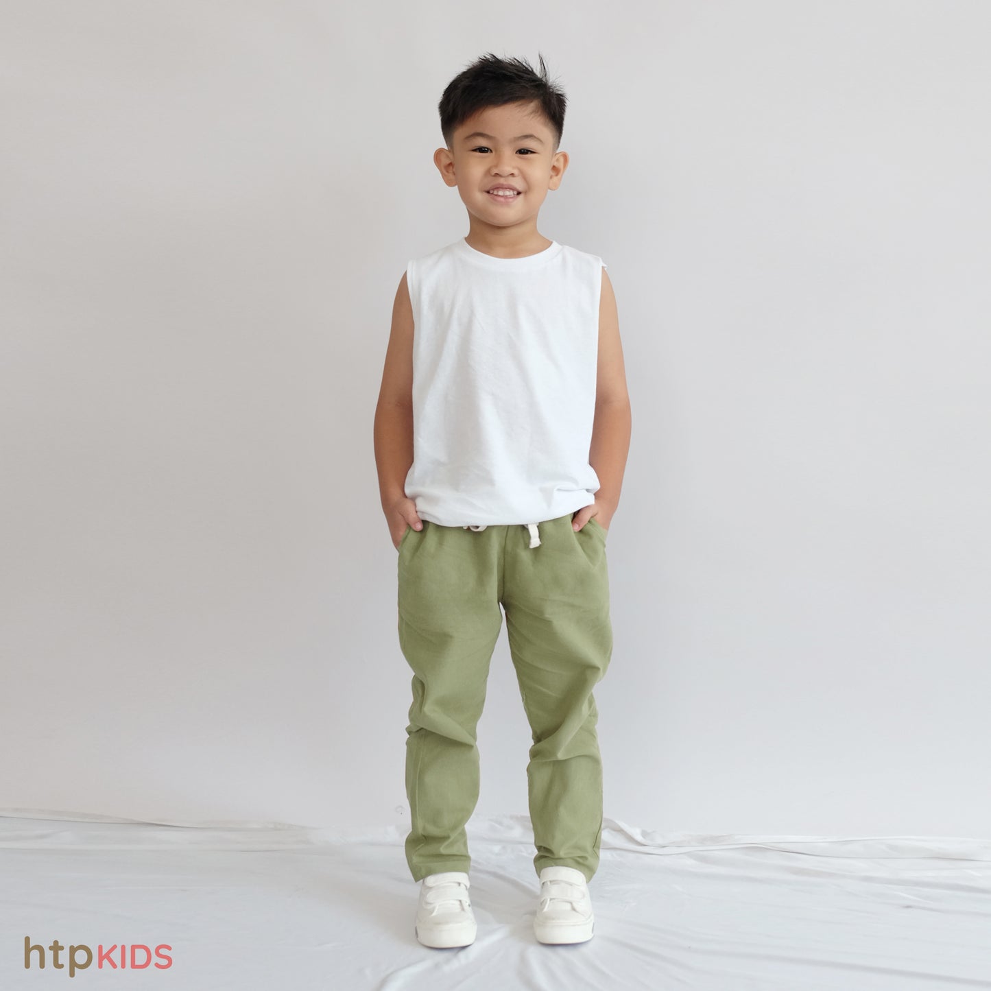 HTP Kids Cropped Linen Pants