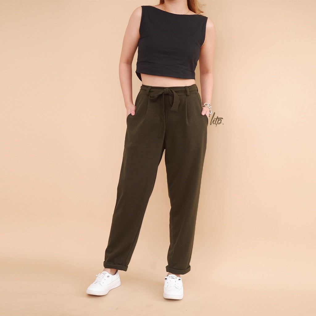 HTP Pocket Tie Pants for Women - Korean Inspired