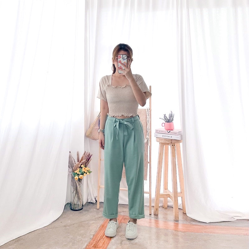 HTP Pocket Tie Pants for Women - Korean Inspired