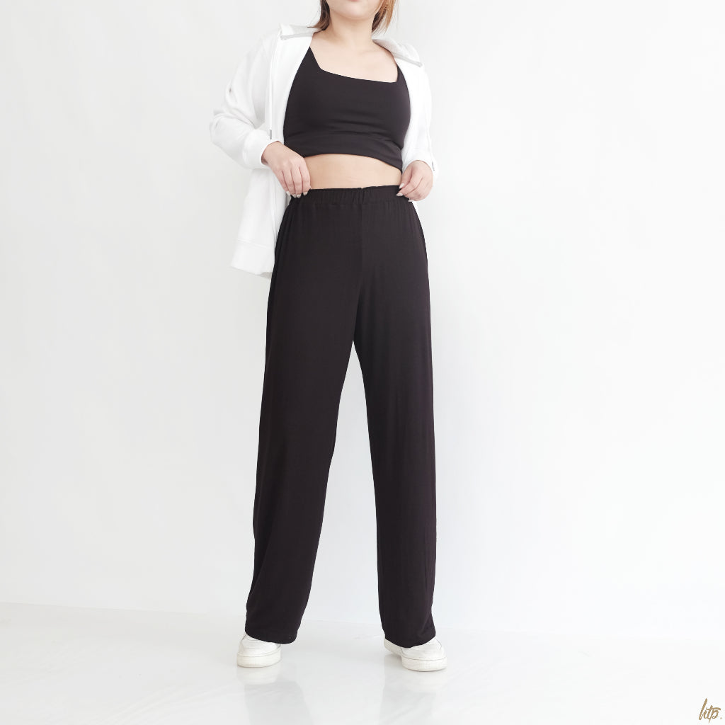 HTP High- Waist Straight Cotton Pants