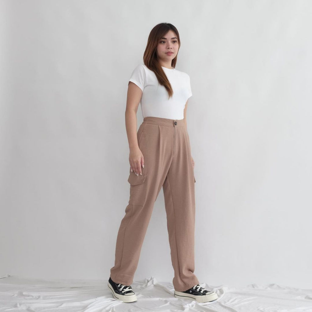 HTP Crinkle Cargo Pants For Women