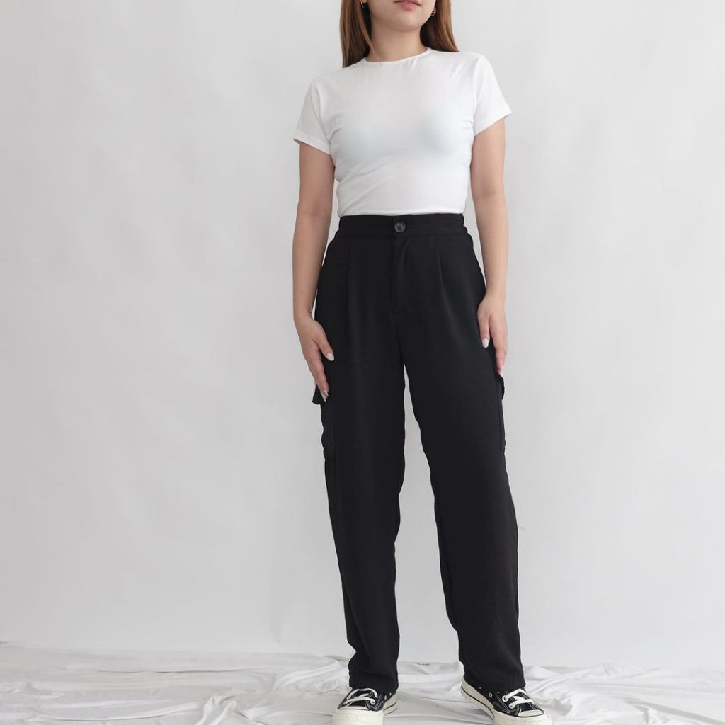 HTP Crinkle Cargo Pants For Women