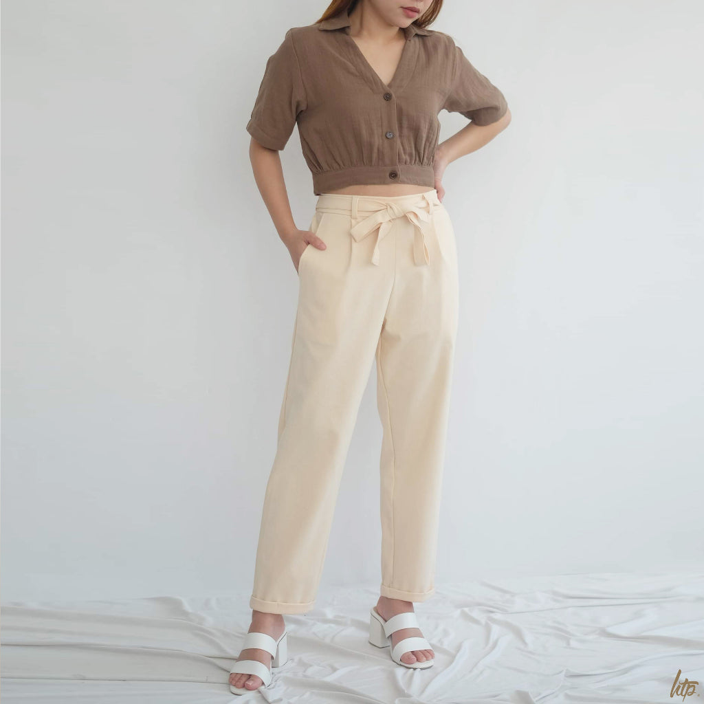 HTP Pocket Tie Pants for Women - Korean Inspired