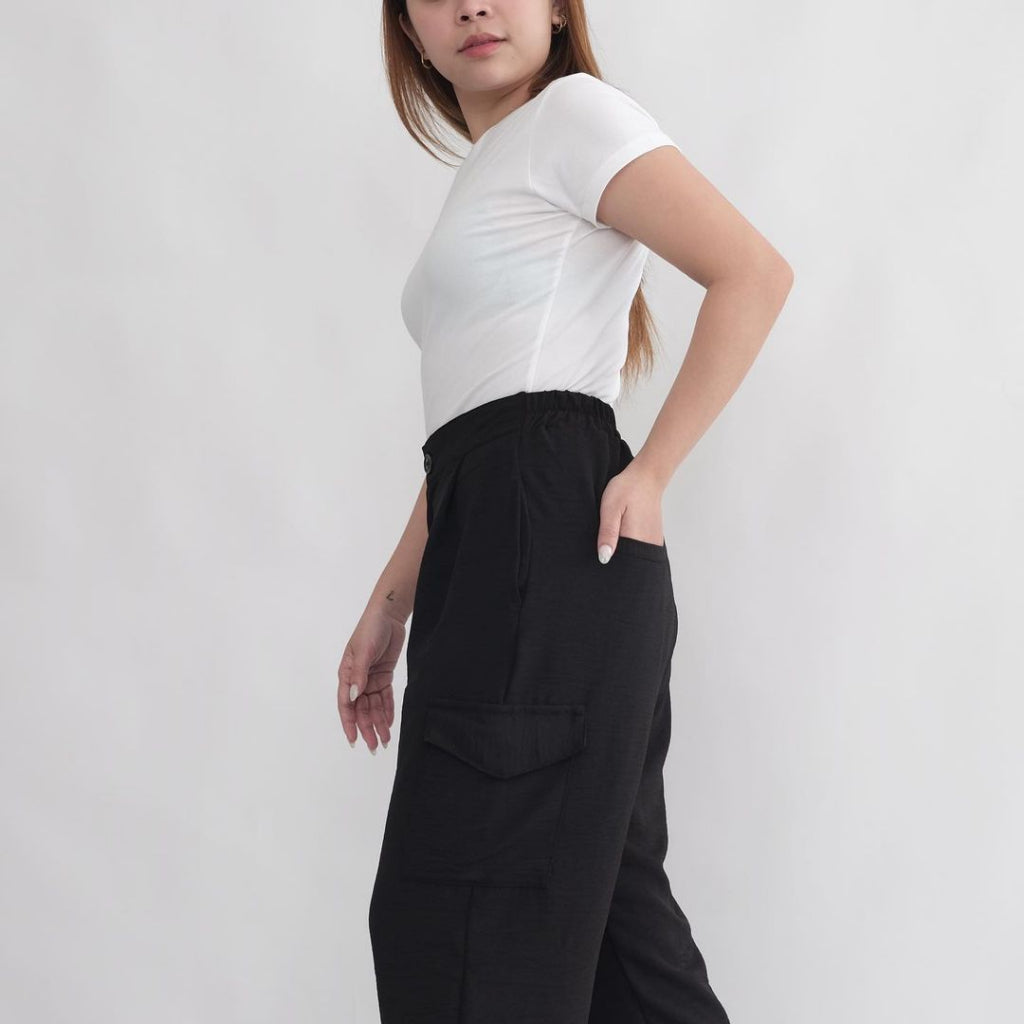 HTP Crinkle Cargo Pants For Women