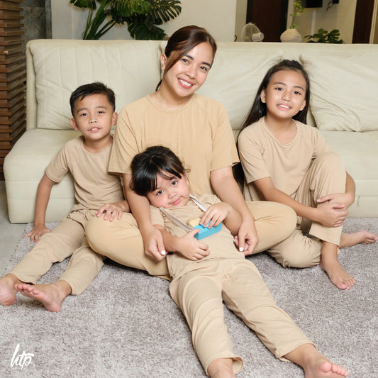 HTP Ribbed Sleepwear Set For Adult And Kids