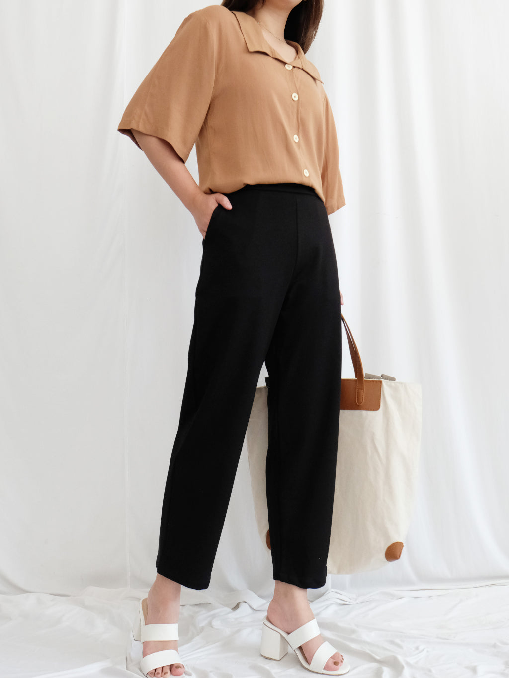 HTP Korean Pull-Up Pocket Trouser For Women