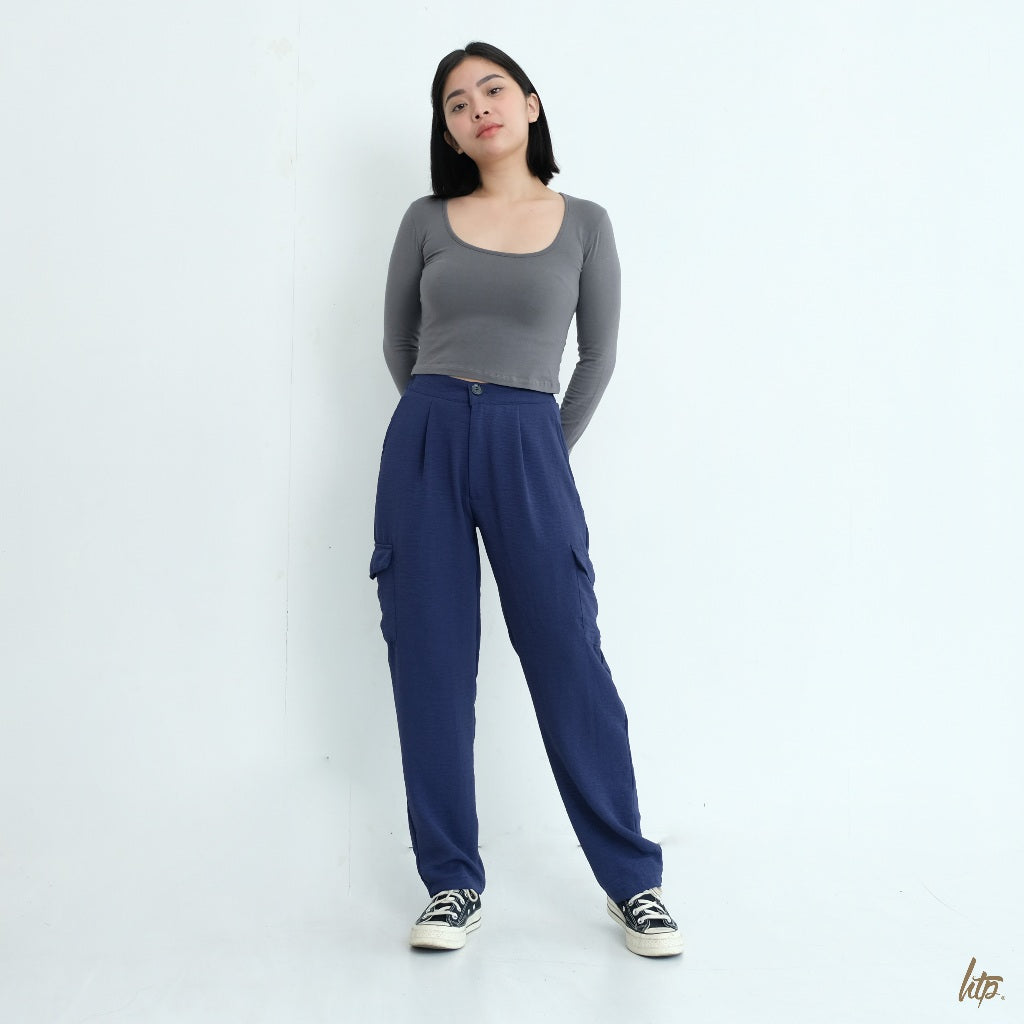 HTP Crinkle Cargo Pants For Women