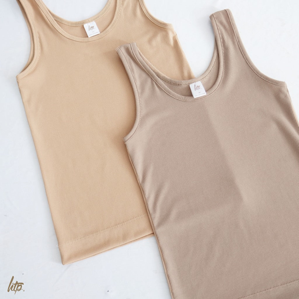 HTP Classic Ribbed Scoop Neck Tank Top