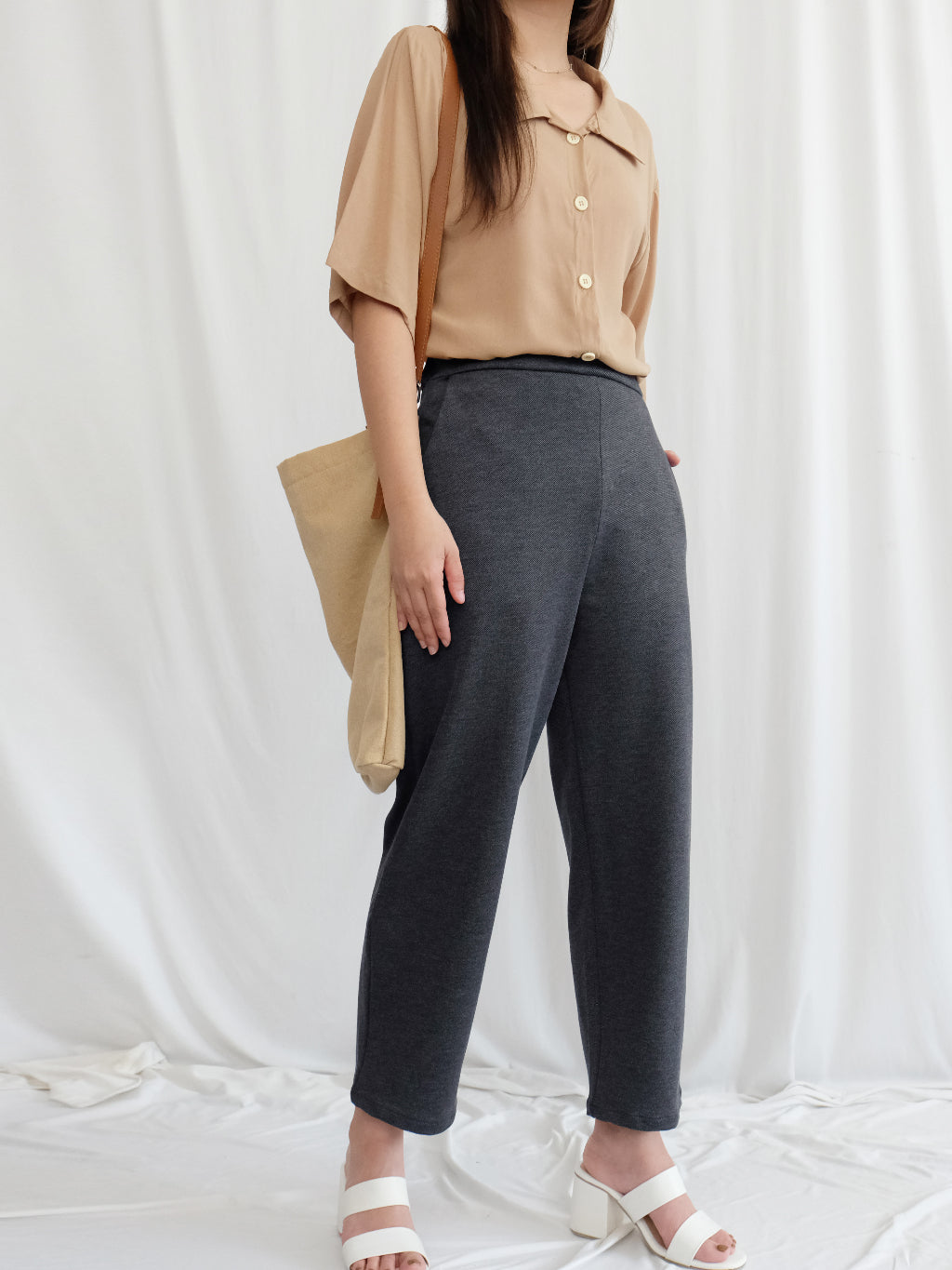 HTP Korean Pull-Up Pocket Trousers For Women