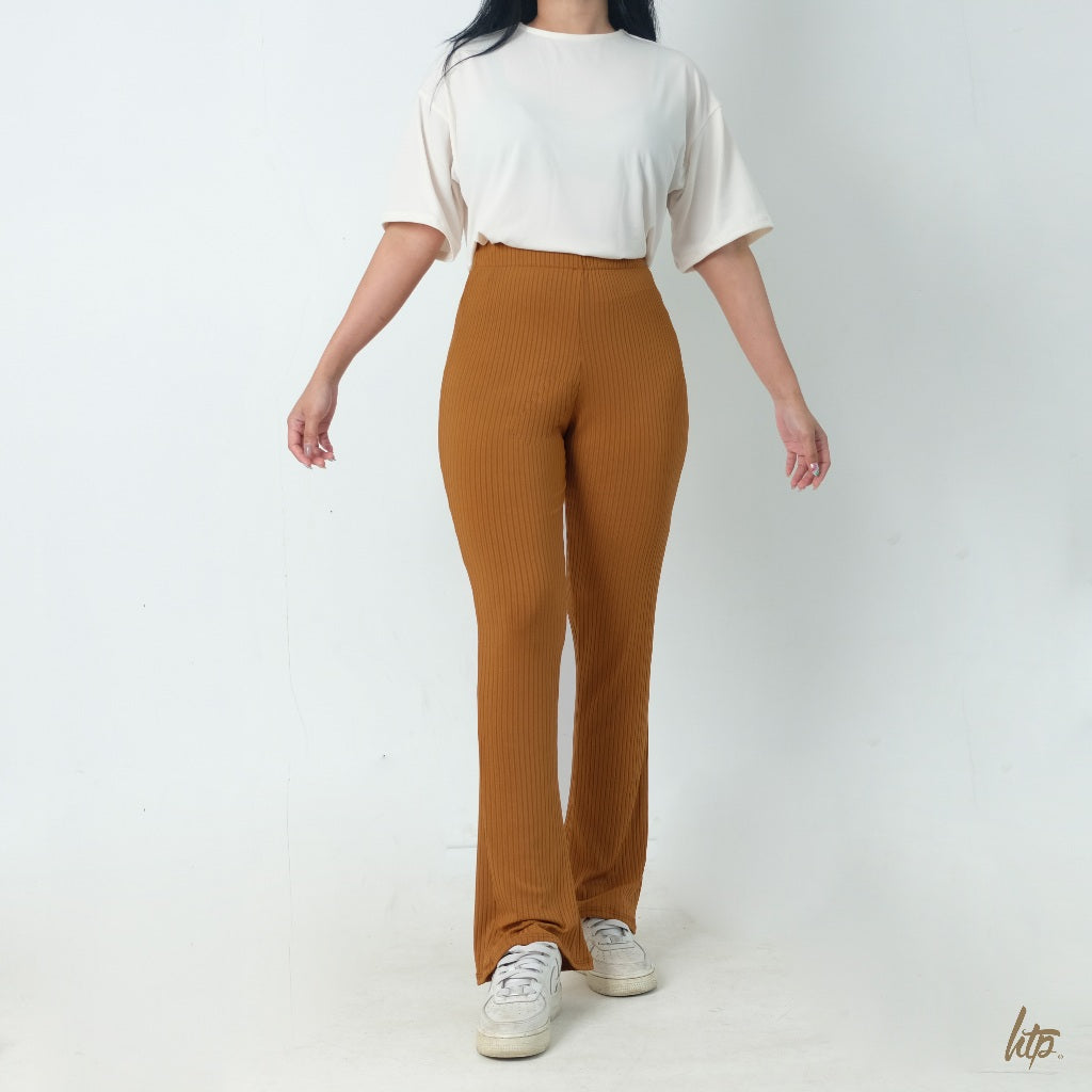 HTP Ribbed Flare Pants