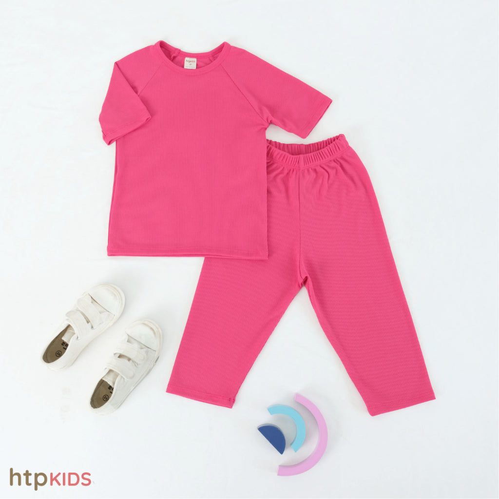 HTP Ribbed Sleepwear Set For Adult And Kids