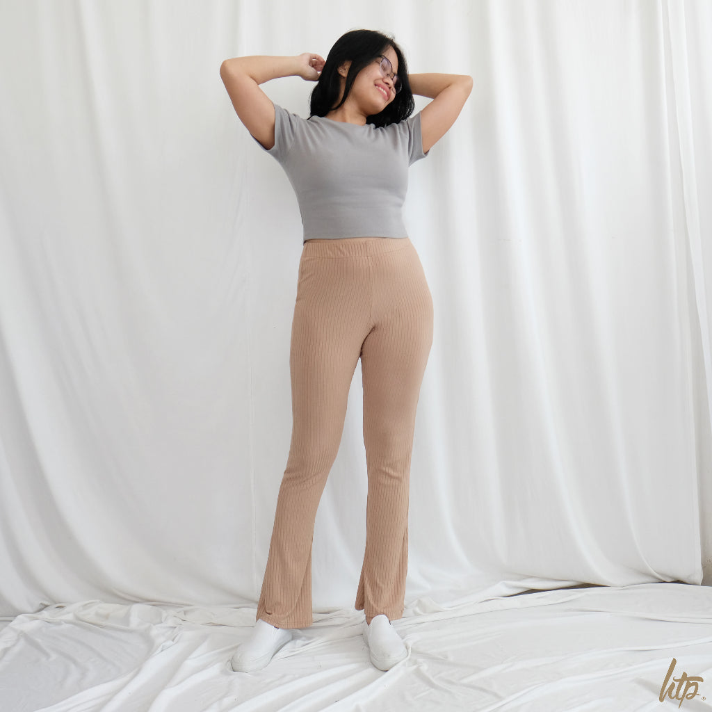 HTP Ribbed Flare Pants