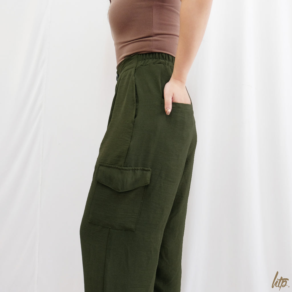 HTP Crinkle Cargo Pants For Women