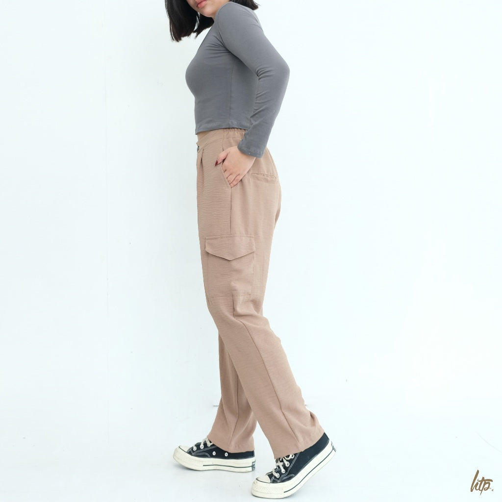 HTP Crinkle Cargo Pants For Women