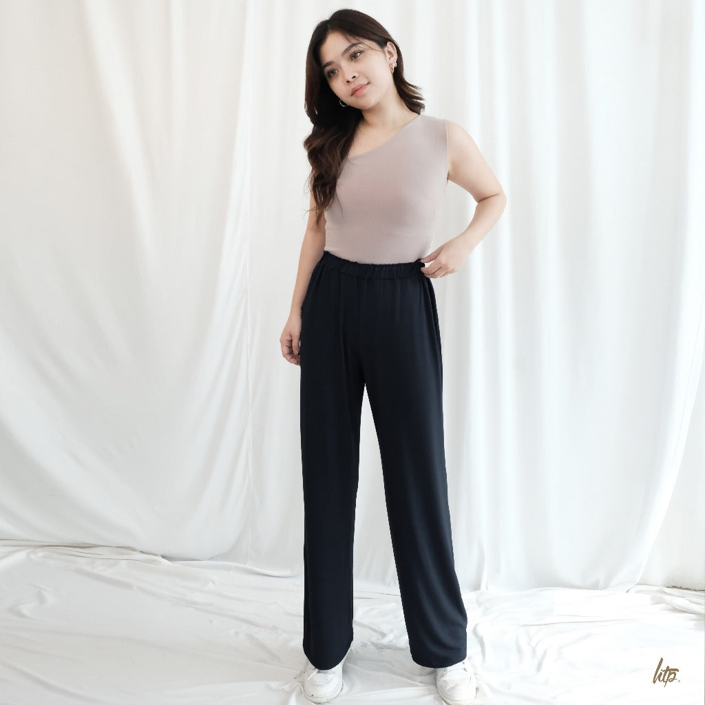 HTP High- Waist Straight Cotton Pants