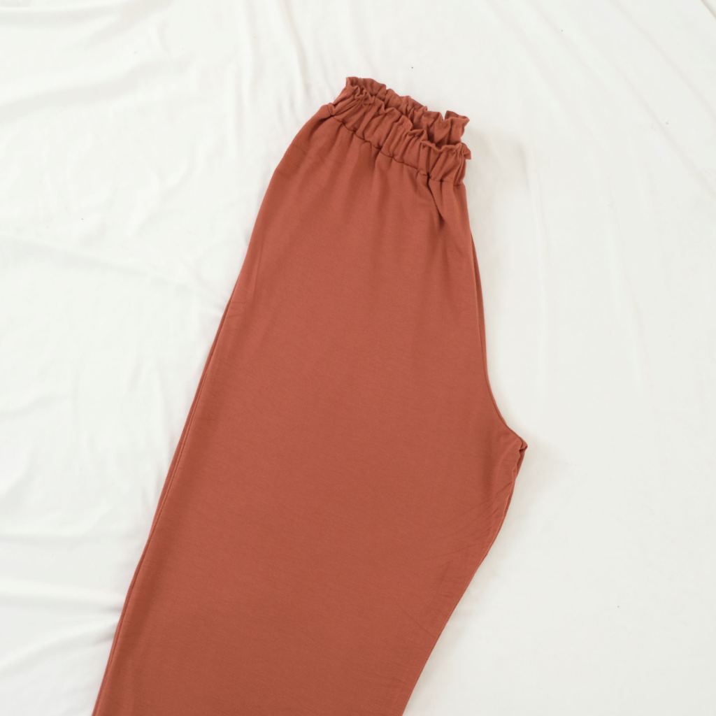 HTP High- Waist Straight Cotton Pants