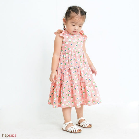 HTP Kids Tie Back Layered Dress