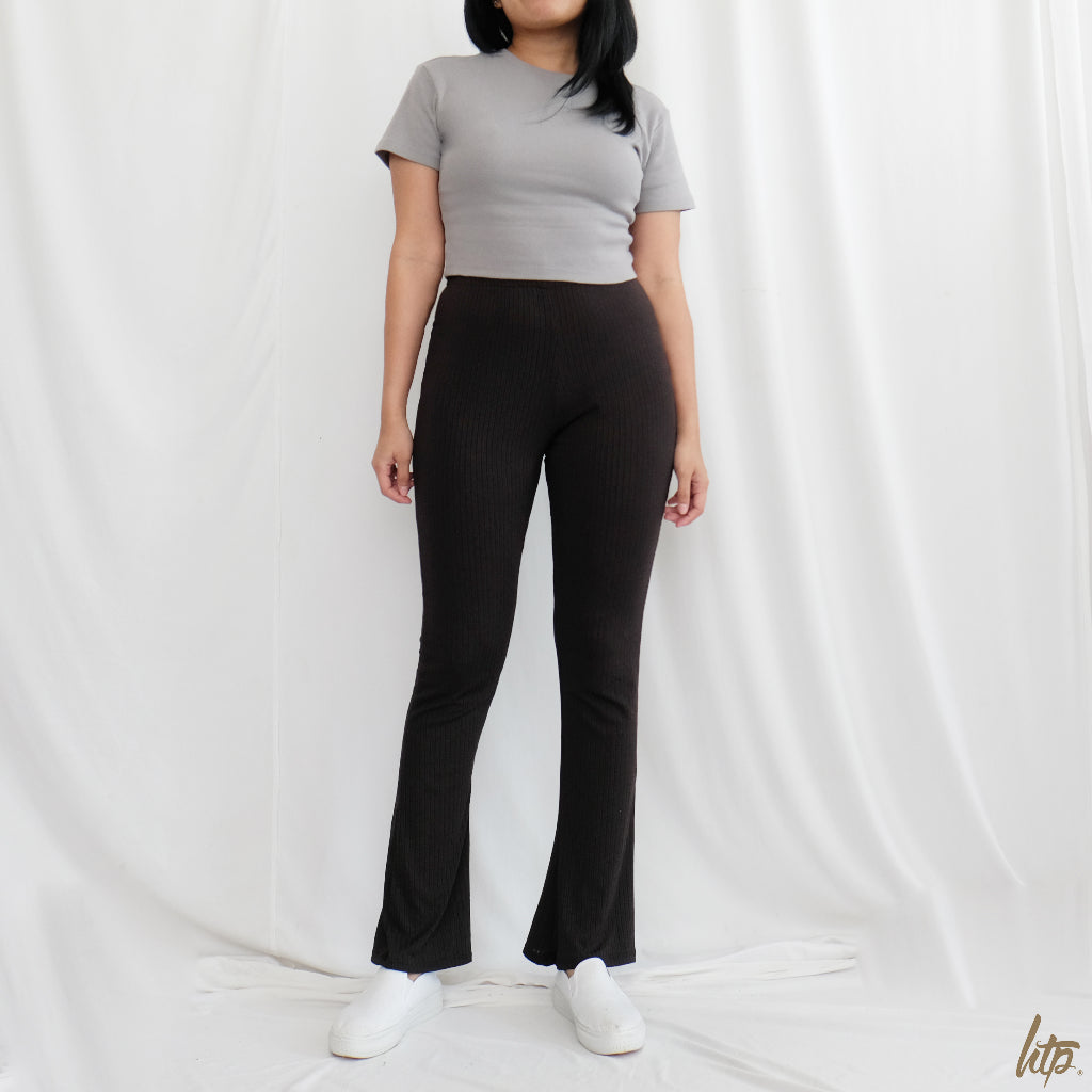 HTP Ribbed Flare Pants