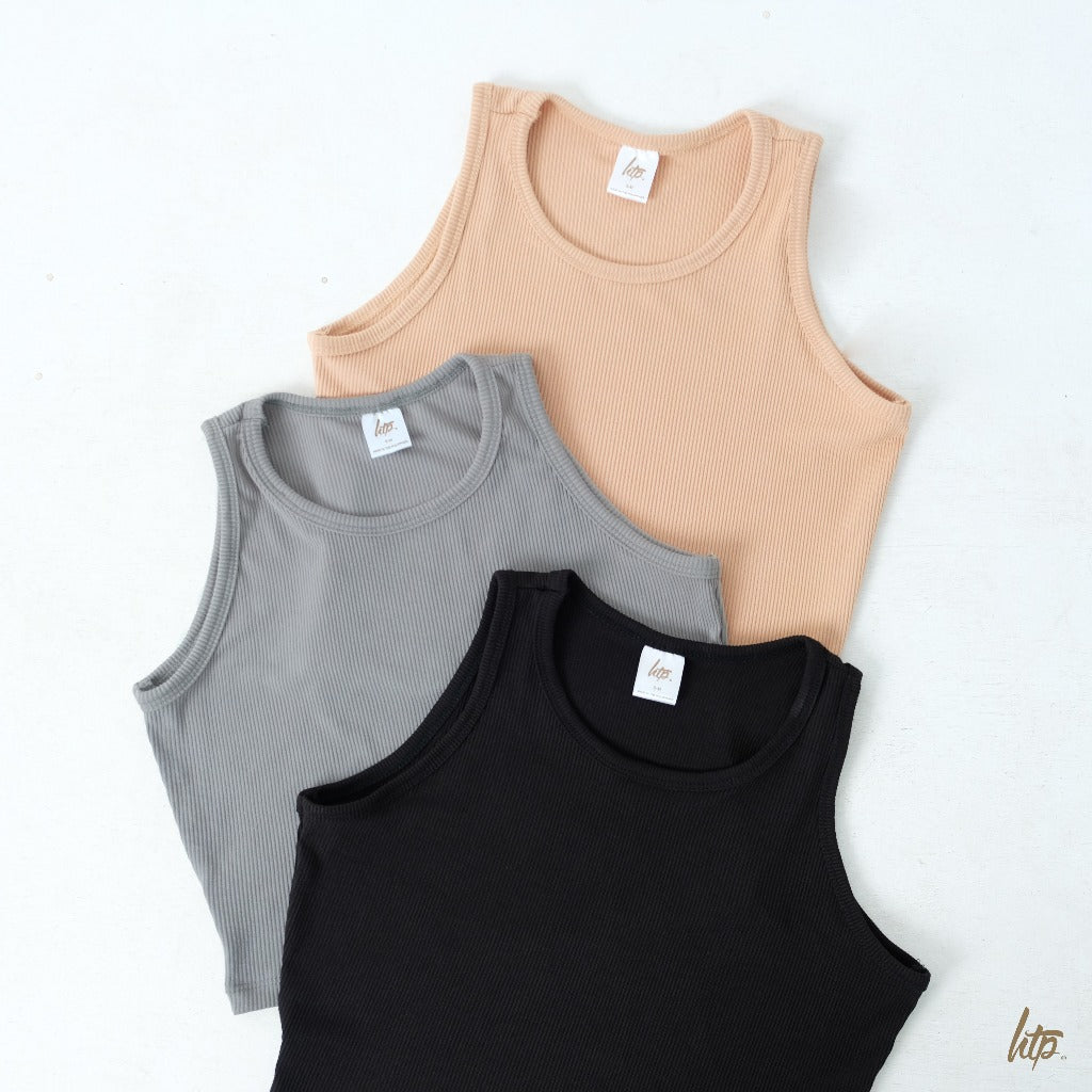 HTP Ribbed Tank Top - Racerback Croptop