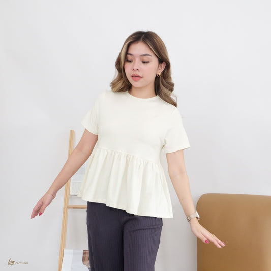 HTP Korean Peplum Cotton Top For Women