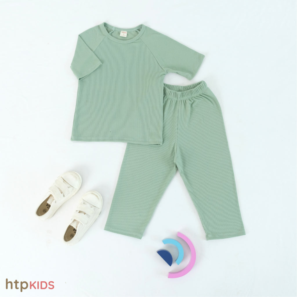 HTP Ribbed Sleepwear Set For Adult And Kids