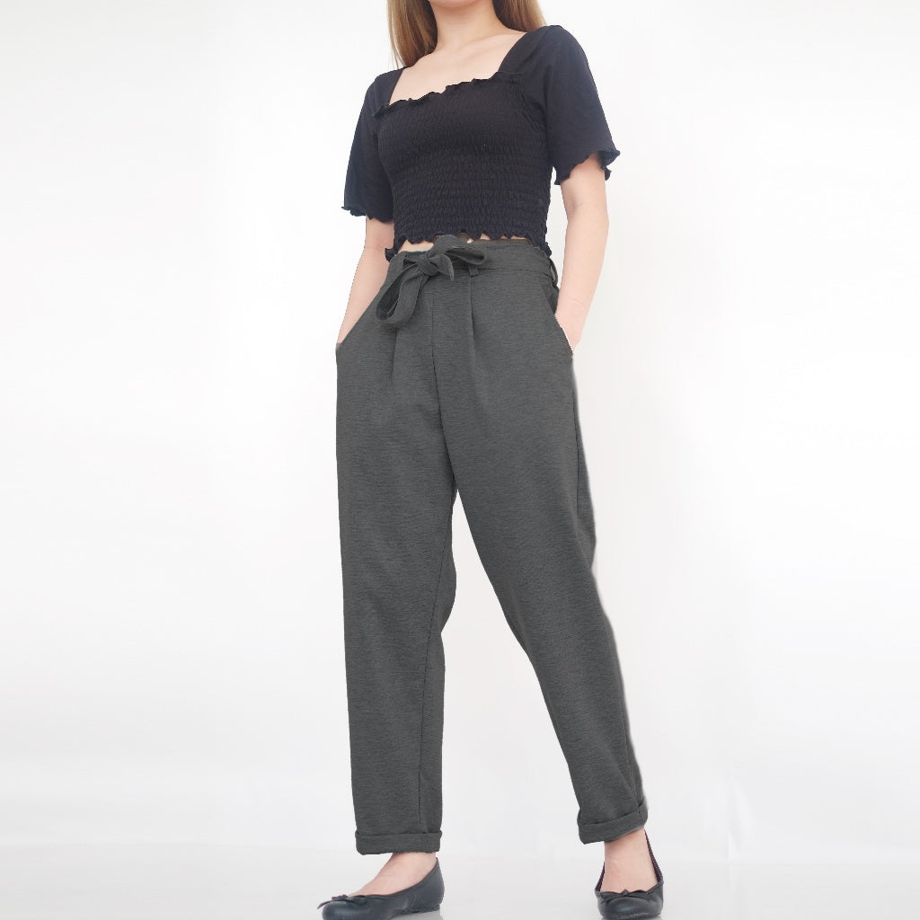 HTP Pocket Tie Pants for Women - Korean Inspired