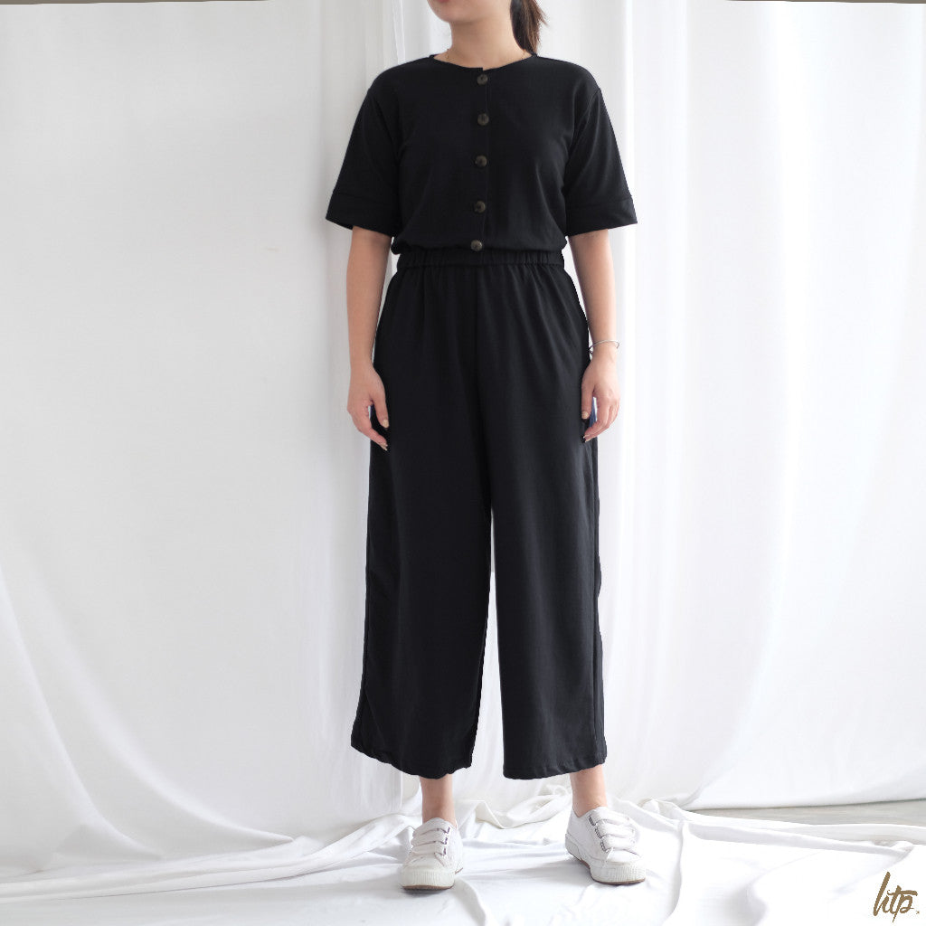 HTP Button-down Midi Jumpsuit