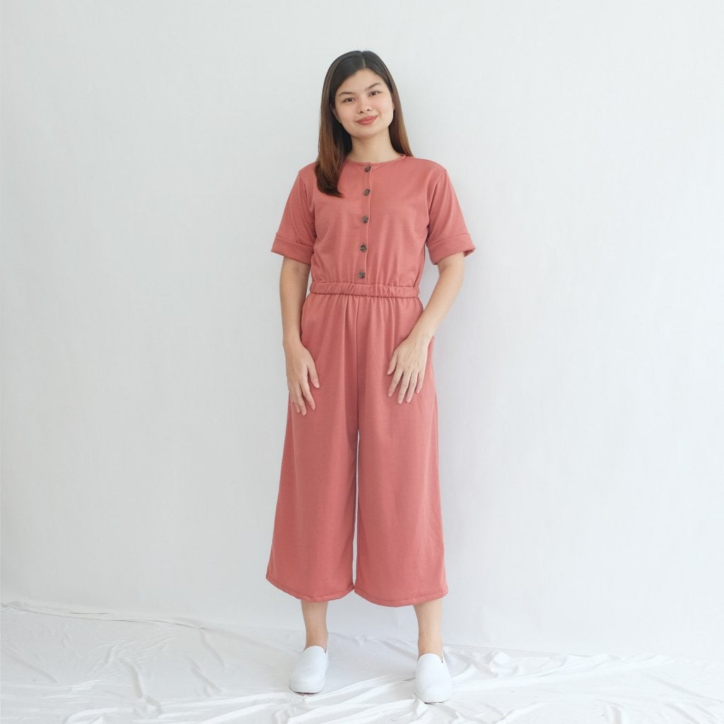 HTP Button-down Midi Jumpsuit