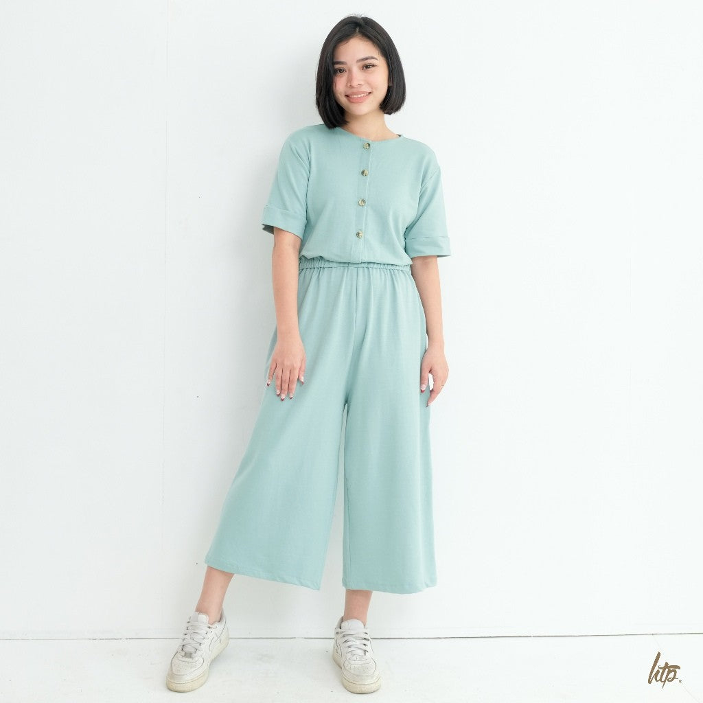 HTP Button-down Midi Jumpsuit