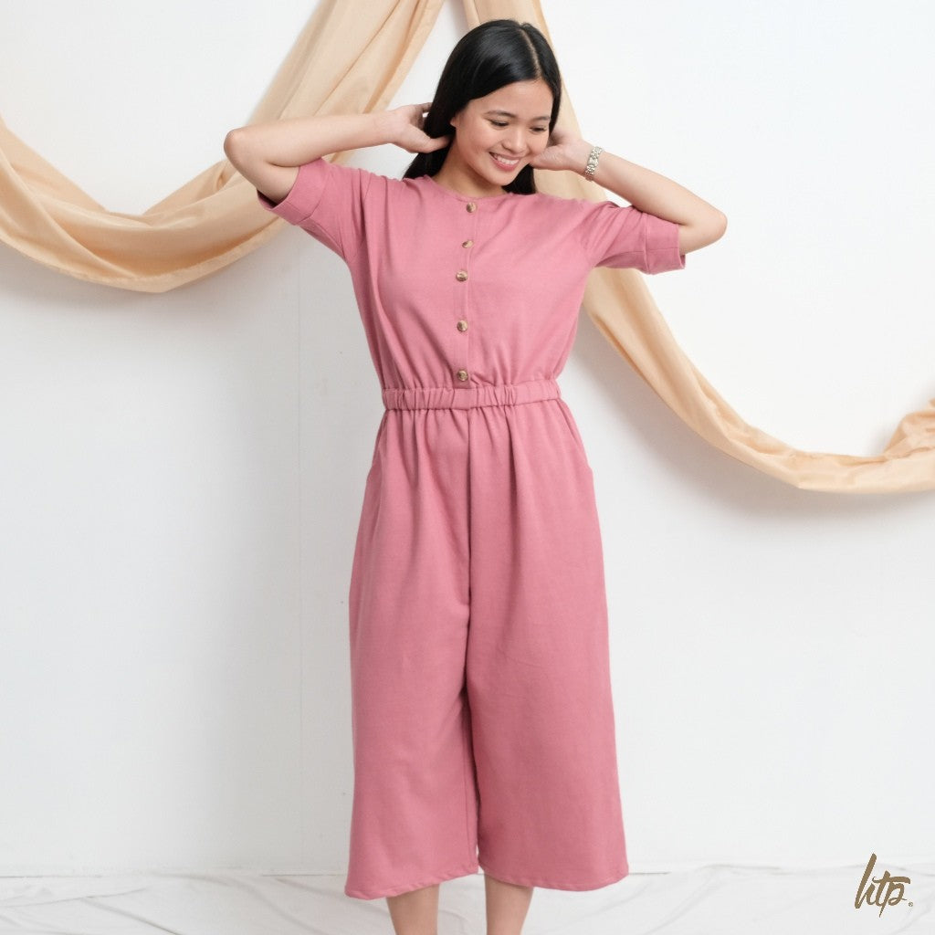 HTP Button-down Midi Jumpsuit