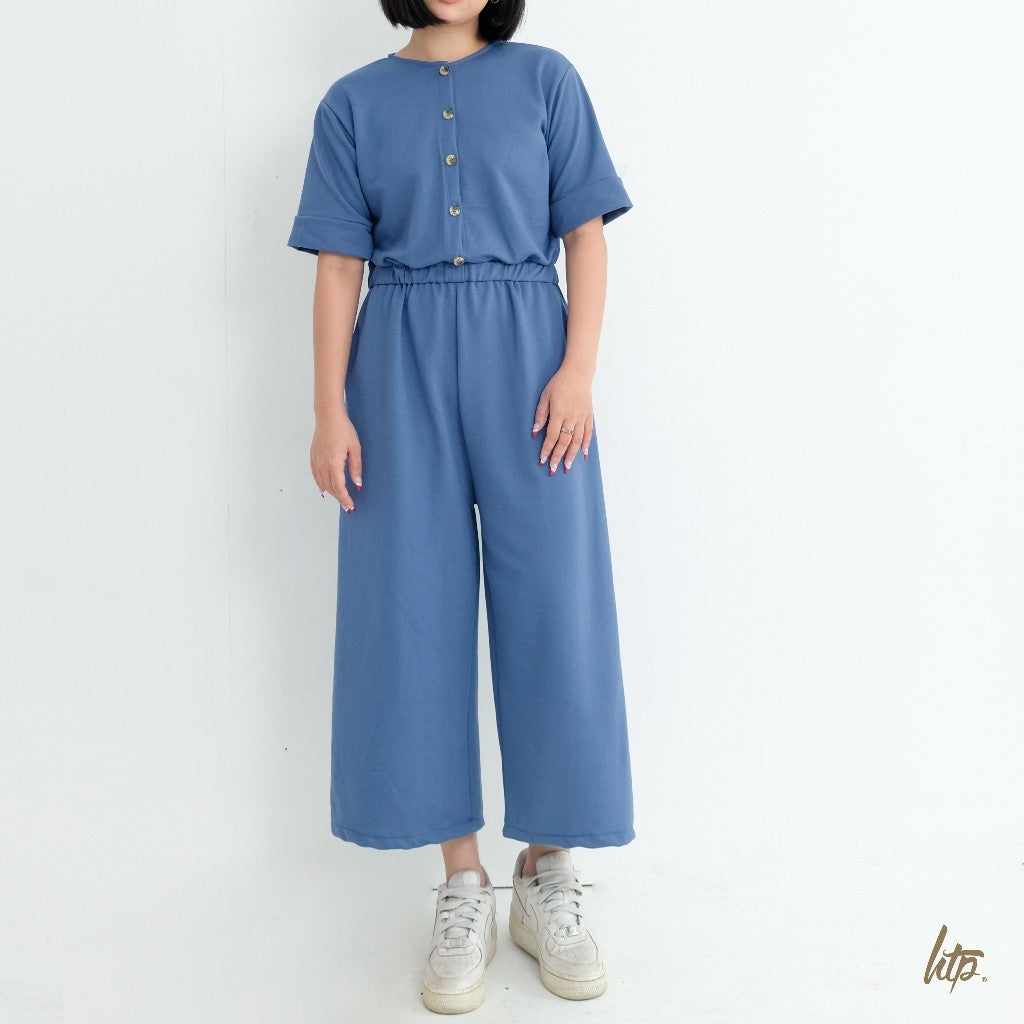 HTP Button-down Midi Jumpsuit