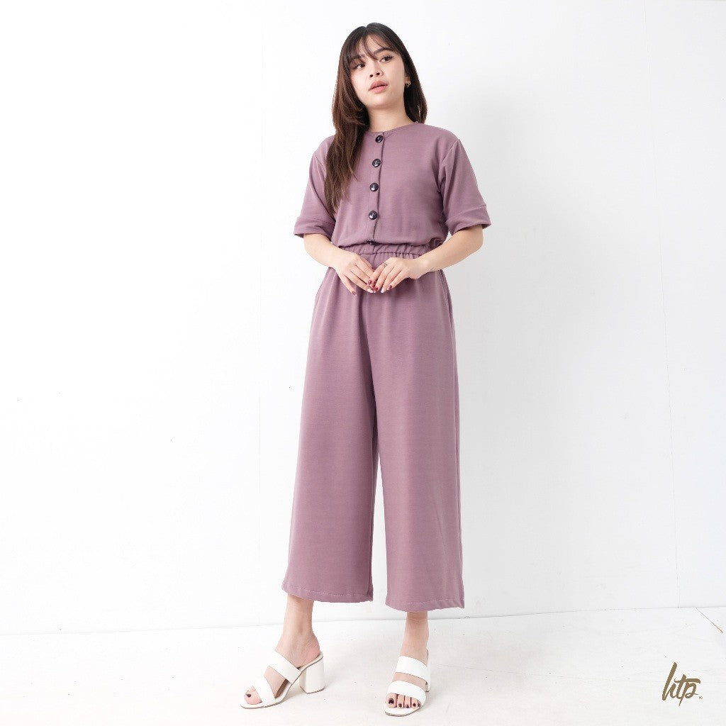 HTP Button-down Midi Jumpsuit