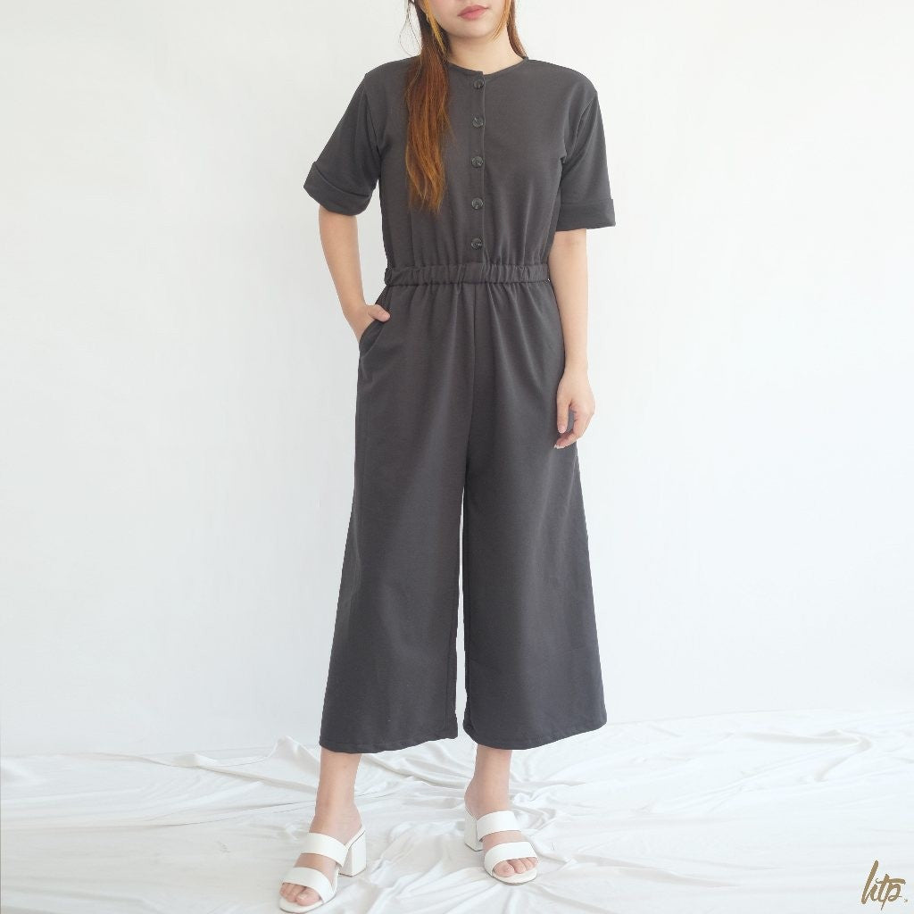 HTP Button-down Midi Jumpsuit