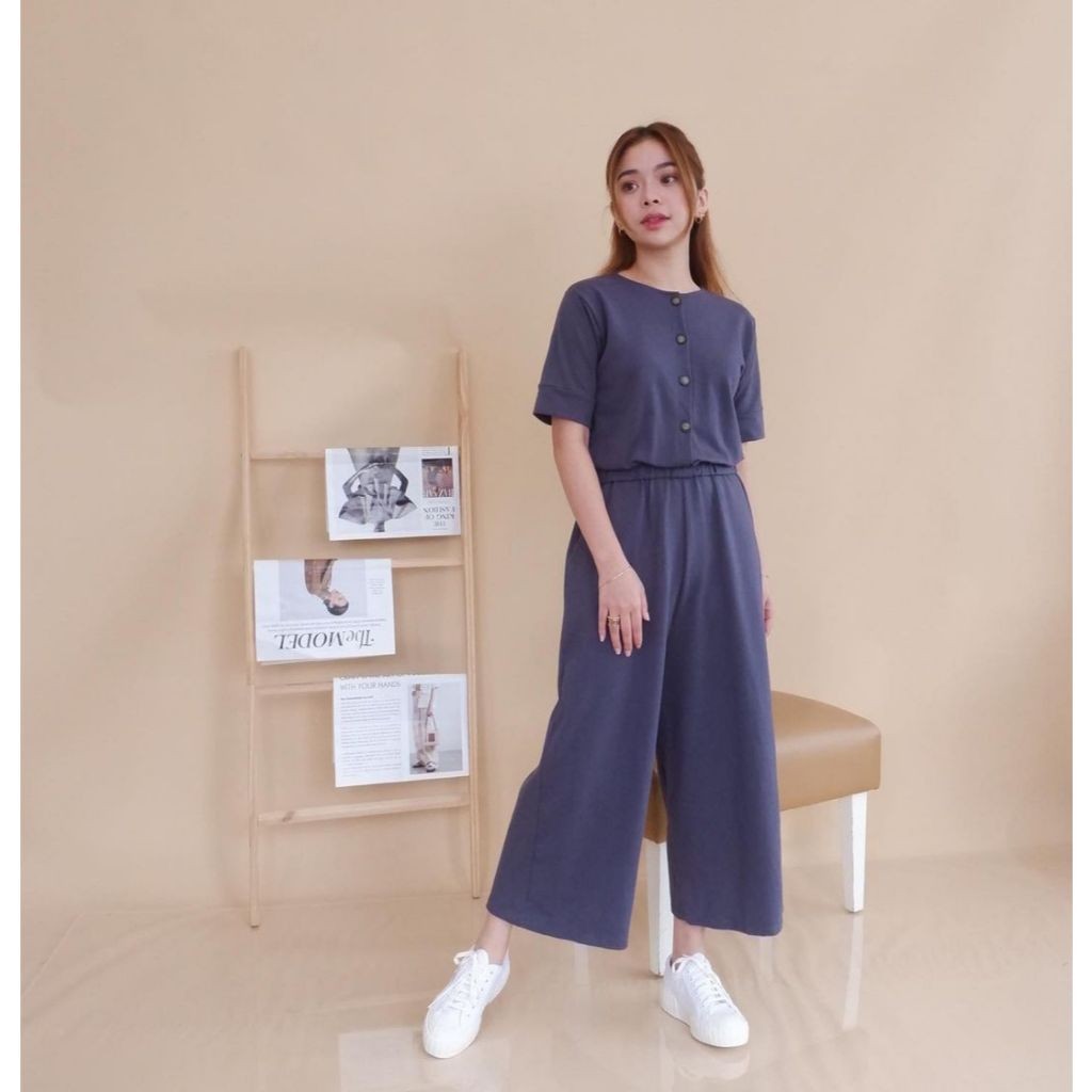 HTP Button-down Midi Jumpsuit