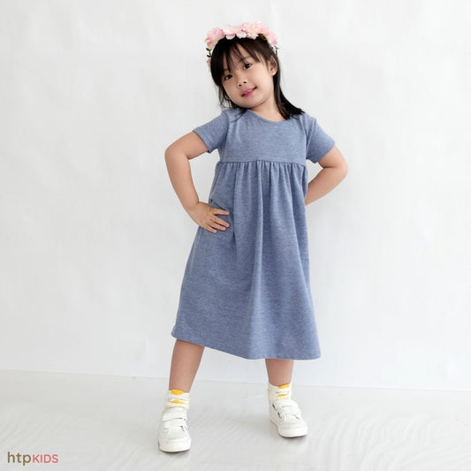 HTP Kids Cotton Denim Girls Dress