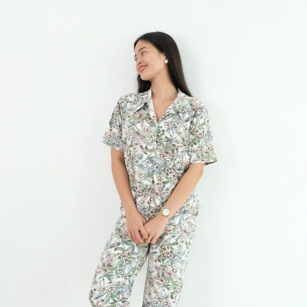 HTP Buttoned Polo and Pants Lounge Set