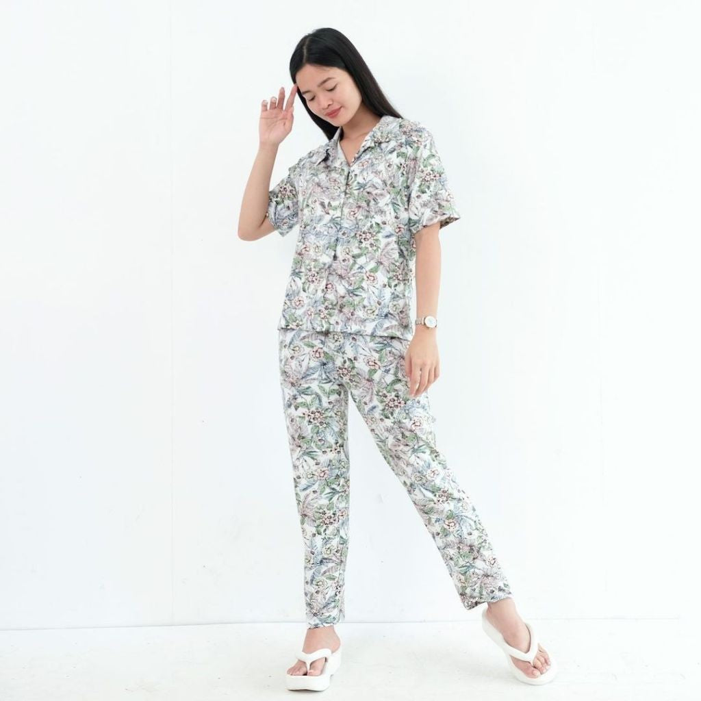 HTP Buttoned Polo and Pants Lounge Set